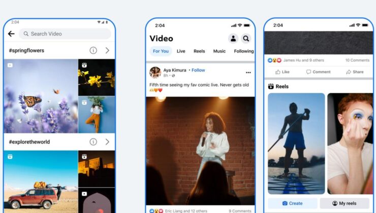 Facebook’un yeniden tasarlanan video sekmesi, Makaraları ve önerileri vurgular