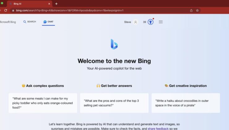 OpenAI teknolojisi tarafından desteklenen Bing Chat, Chrome ve Safari’ye yayılıyor