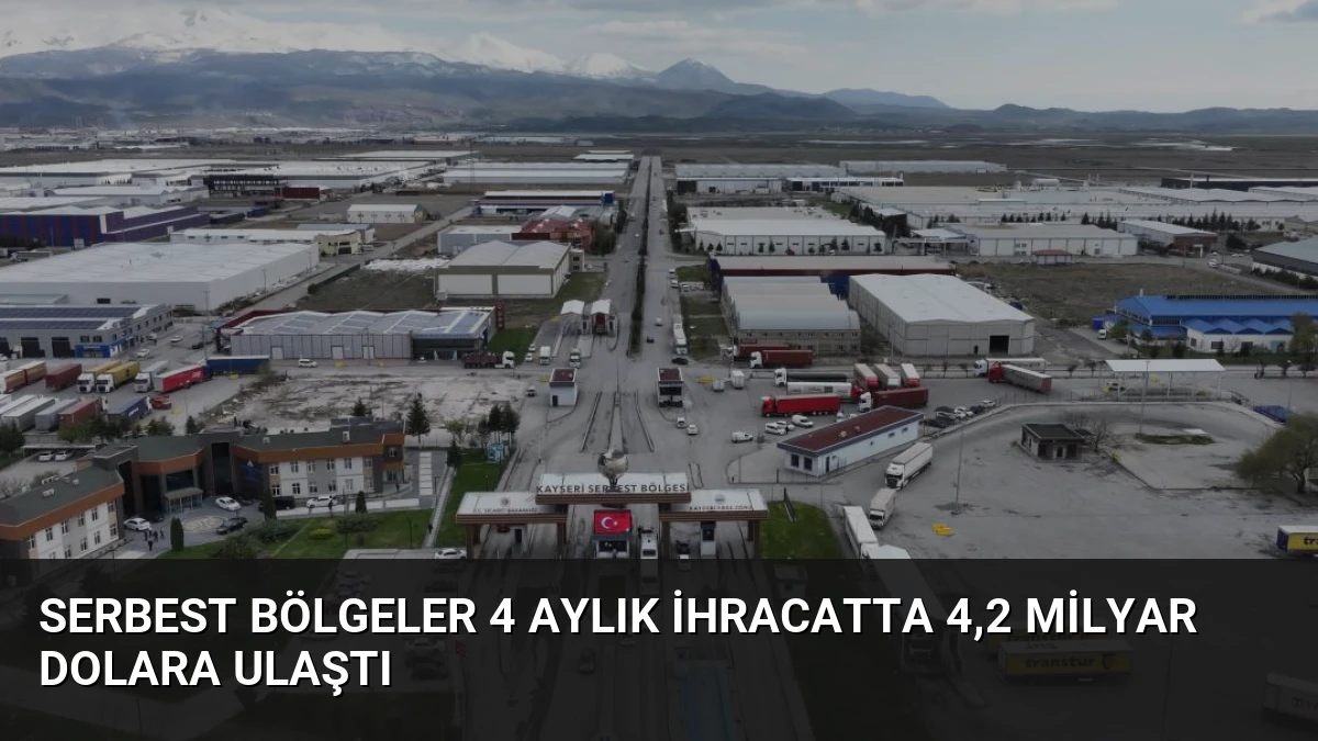 Serbest Bölgeler 4 Aylık İhracatta 4,2 Milyar Dolara Ulaştı