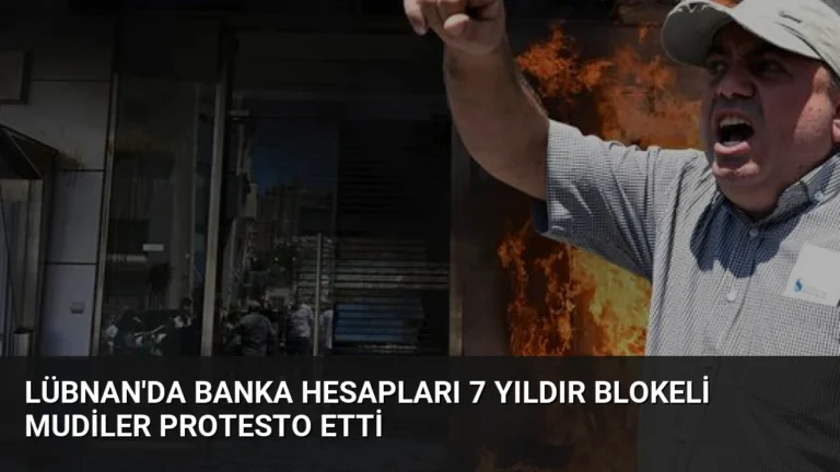 Lübnan’da Banka Hesapları 7 Yıldır Blokeli Mudiler Protesto Etti