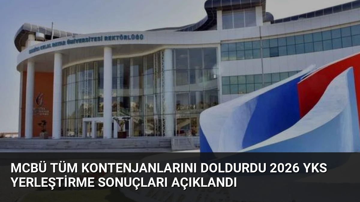 MCBÜ Tüm Kontenjanlarını Doldurdu 2026 YKS Yerleştirme Sonuçları Açıklandı