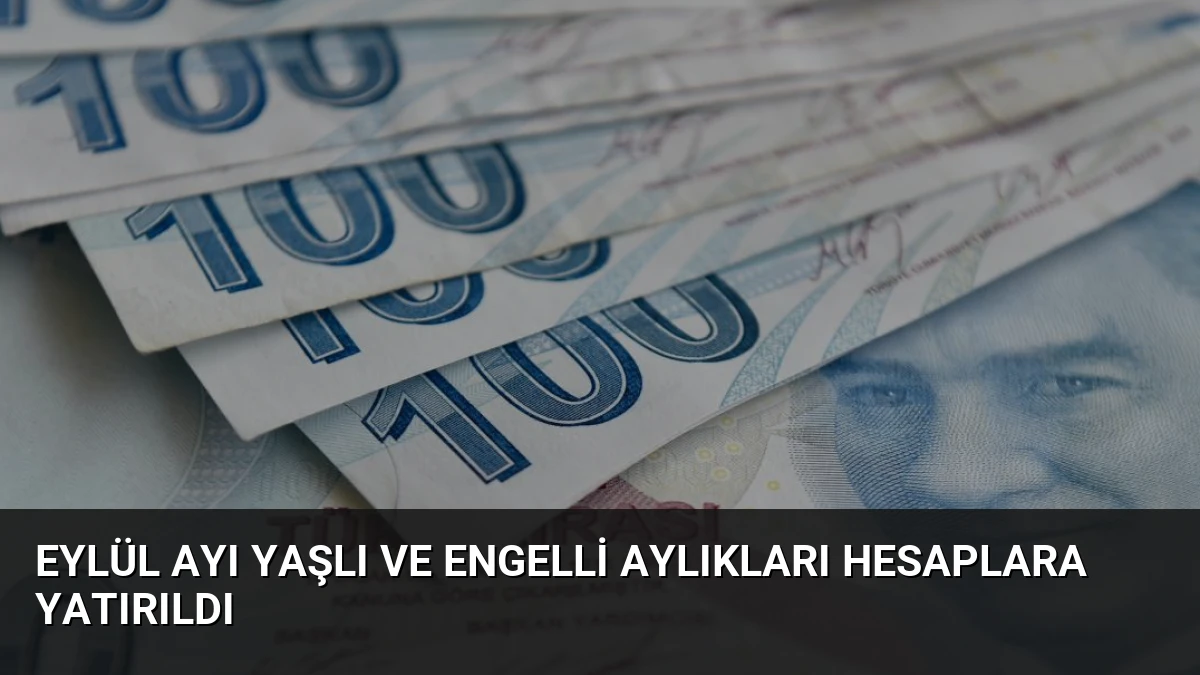 Eylül Ayı Yaşlı ve Engelli Aylıkları Hesaplara Yatırıldı