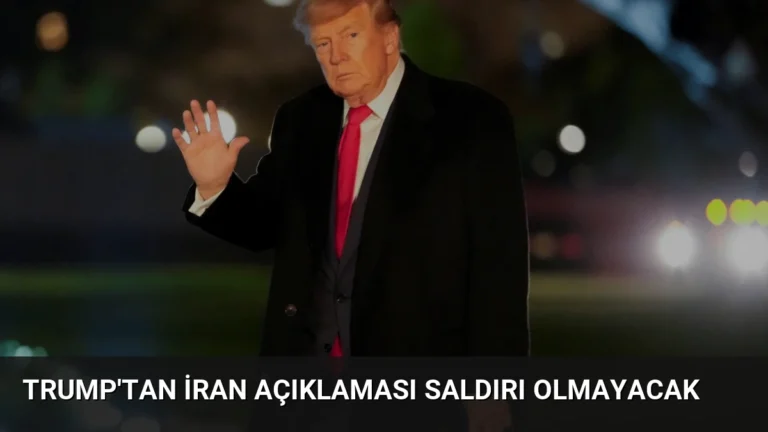 Trump’tan İran Açıklaması Saldırı Olmayacak